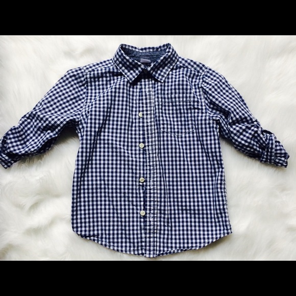 ⚽️Boys Blue Button Up Top⚽️ - Picture 1 of 3